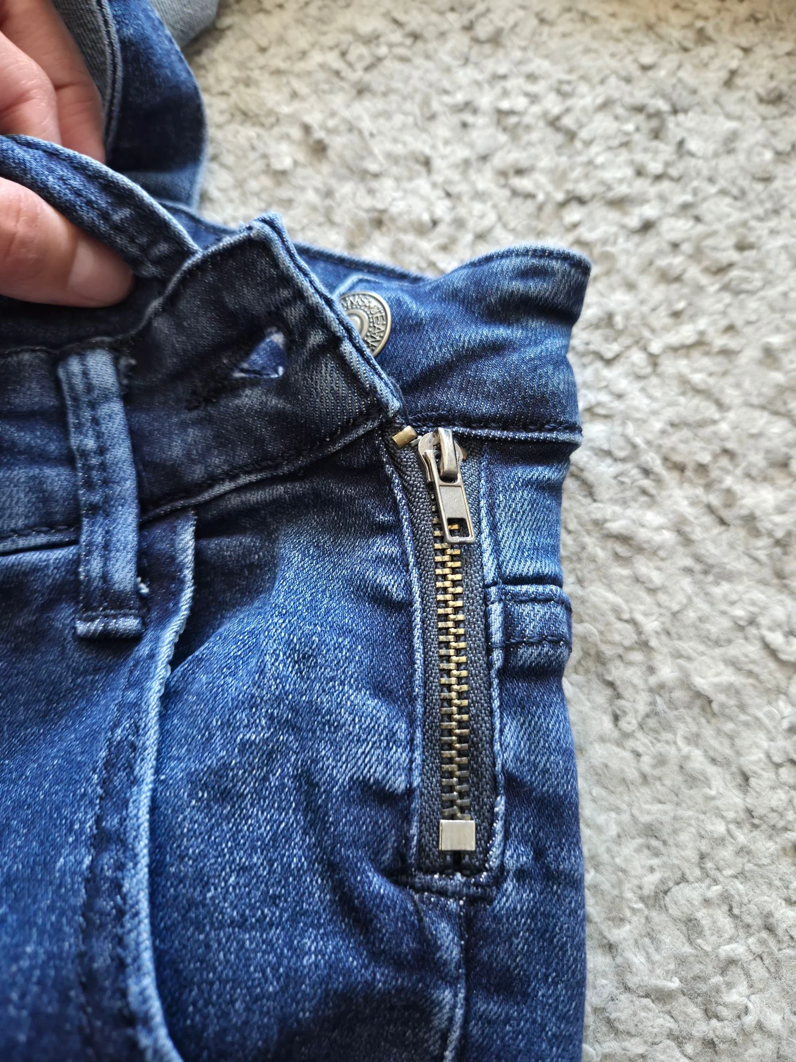 Macacão em jeans cru Zed Jeans Tamanho P – photo 4